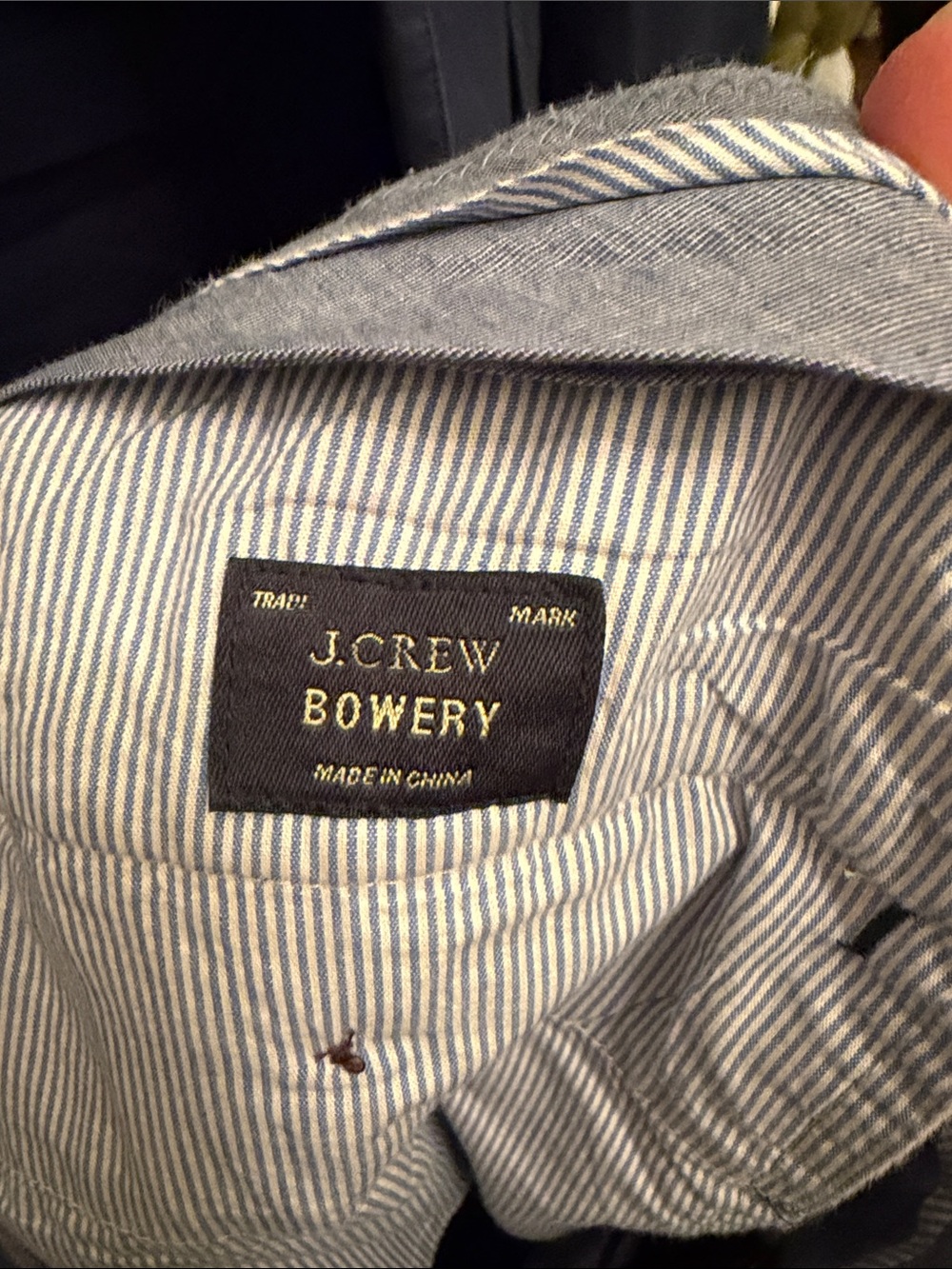 J.Crew Men's Bowery Cotton Suit Blazer and Trousers - Classic Navy - Picture 7 of 7